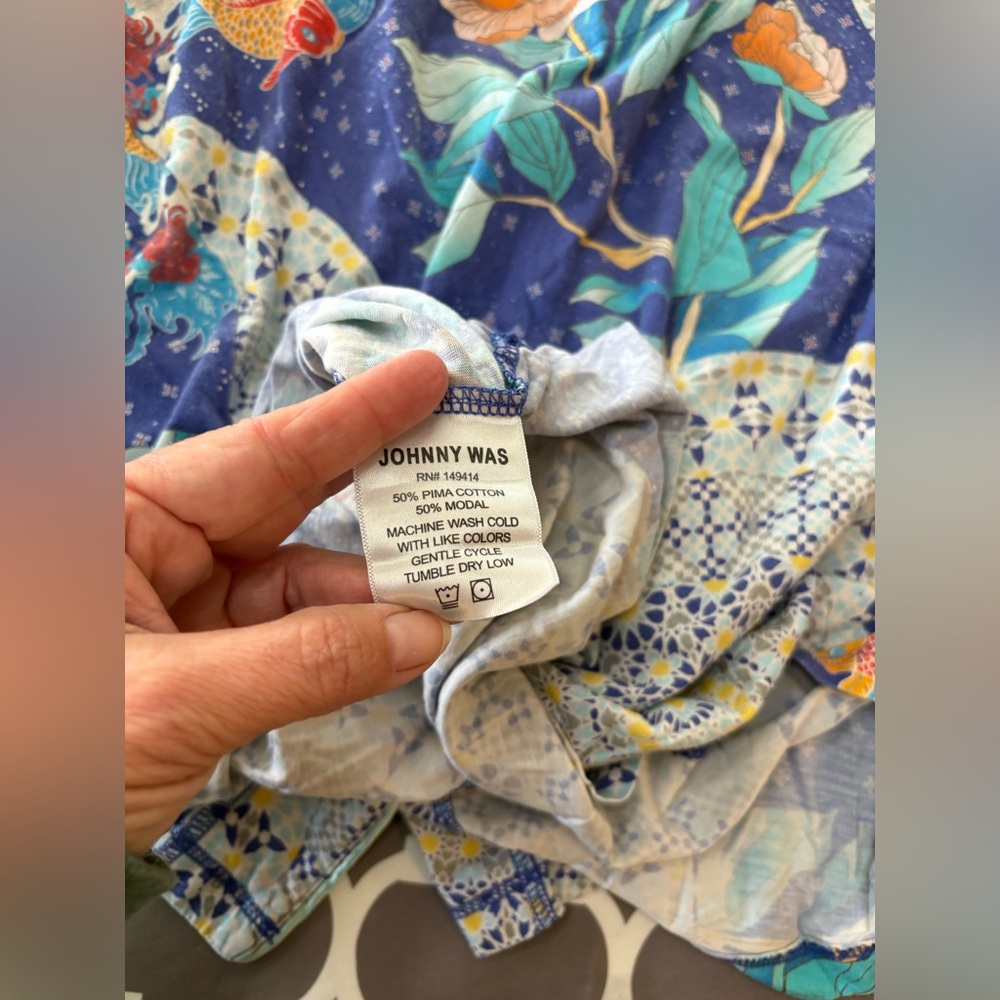 Johnny Was Carly Koi Print Soft pajama shorts set - Picture 9 of 9